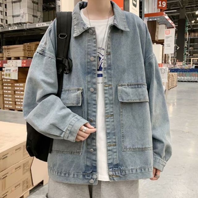 남녀공용 캐주얼 오버핏 청자켓 JSC-1004232