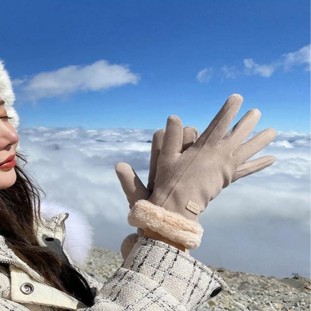 여성용 두툼한 털 내피장갑 UC-0052