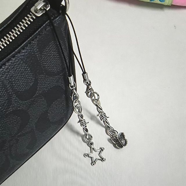 메탈 키링 스트랩 2종세트 핸드폰 가방 장식소품 열쇠고리