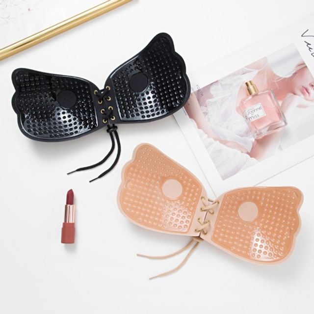 날개 코르셋 누드브라 오프숄더 나시 실리콘 브라