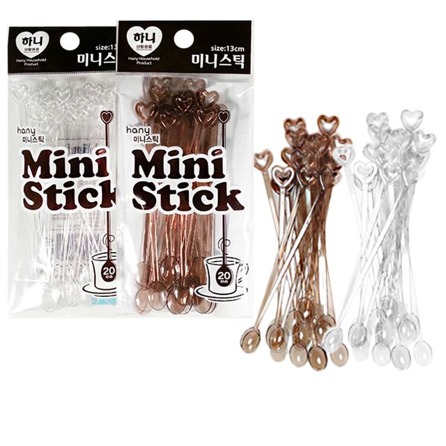 하니 일회용 미니스틱 티스푼 커피스틱 20입