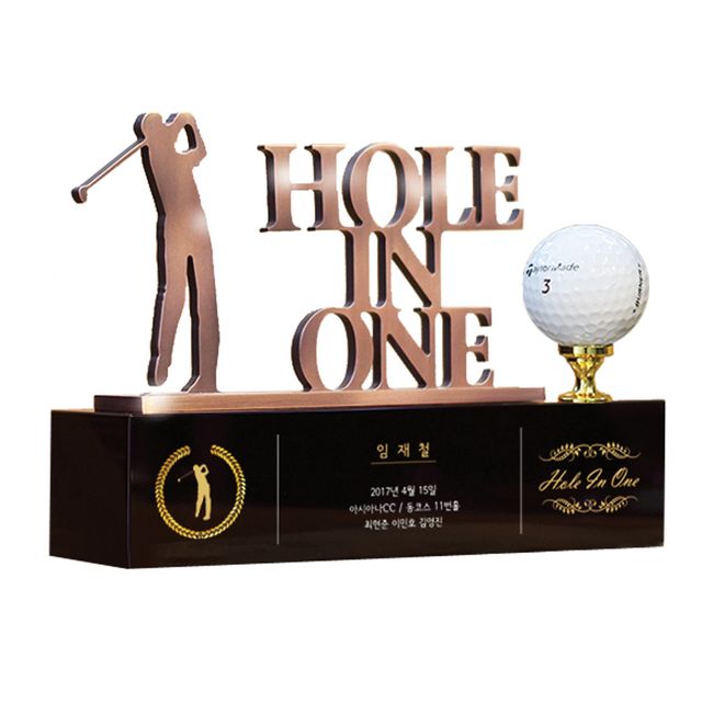 홀인원패 남성 SSC01 브론즈 커팅 골프트로피 기념패