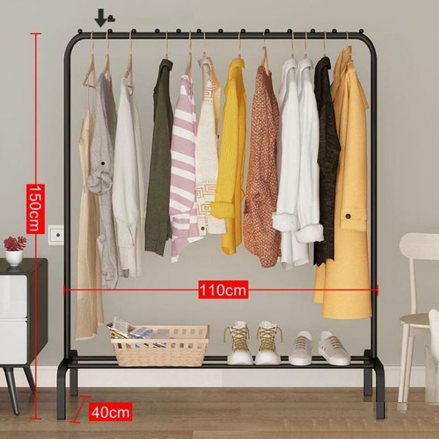 키밍 철제 스탠드 옷걸이 간이 건조대 실용형 2단
