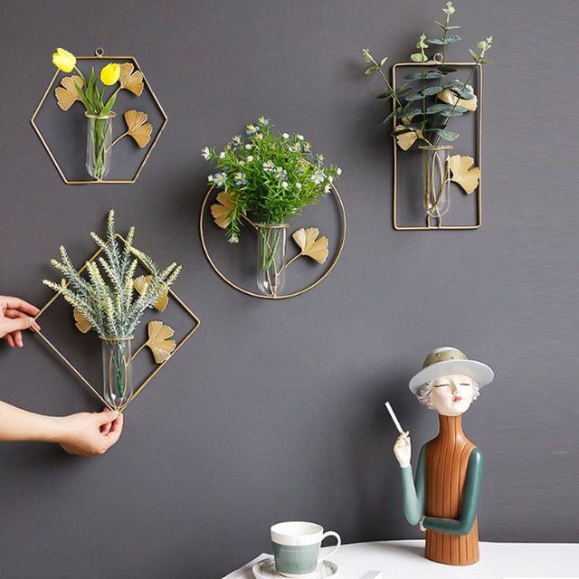 키밍 철제 벽걸이 화병 꽃병 세트 4종 인테리어 소품