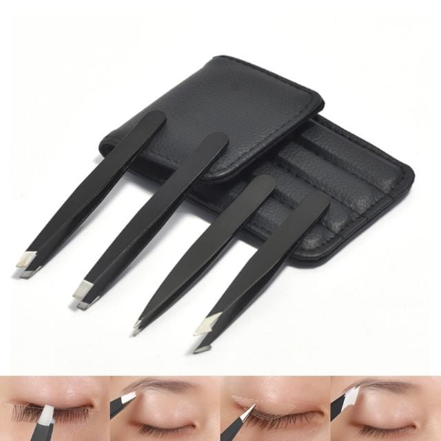 인그로운 헤어 핀셋 족집게 속눈썹 집게 트위저 4종