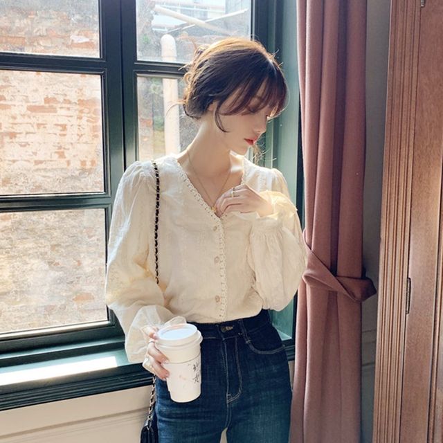 여성 퍼프 블라우스 URD-090