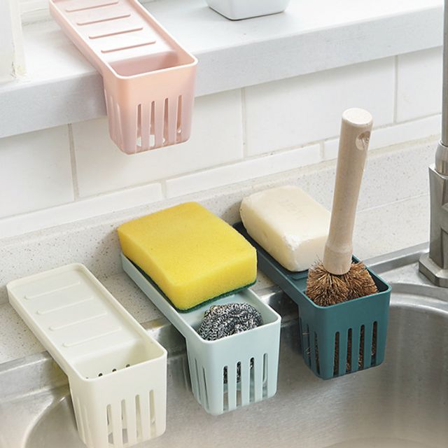 키밍 흡착식 거치대 비누 배수랙 플라스틱 스폰지