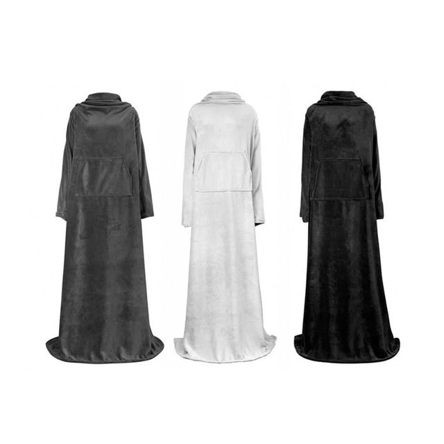 극세사 소매 담요 블랭킷 휴대용 두꺼운 소파용