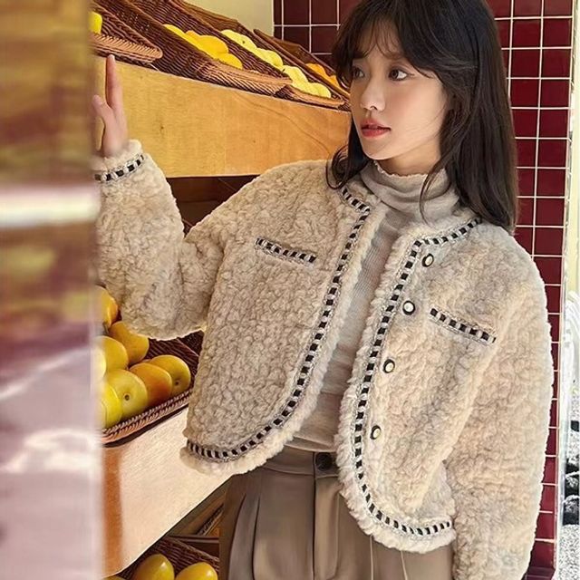 여성 간절기 밍크 퍼 숏 자켓 OSM-1006275