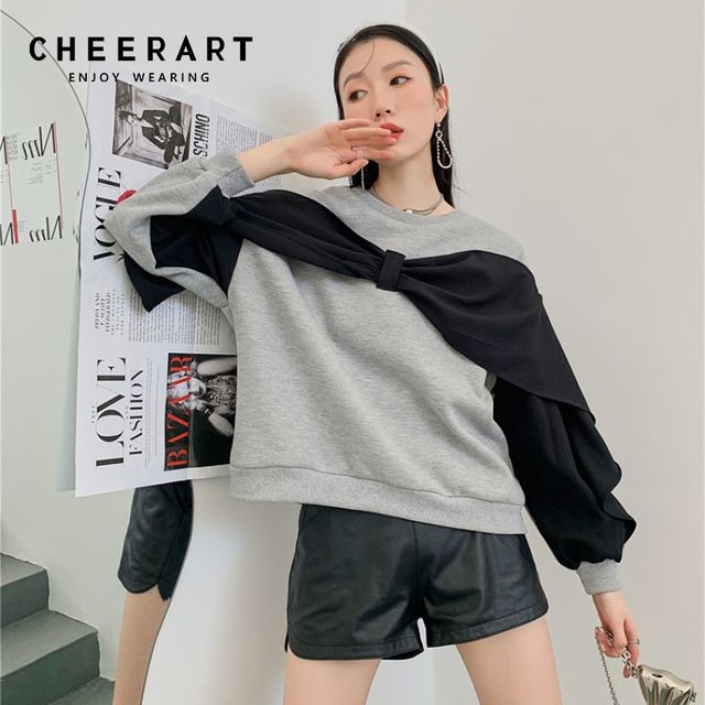 [해외] CHEERART 2022 패션 여성 Crewneck 스웨터 풀오버 디