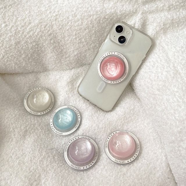 반구 레진 마블 맥세이프 스마트톡 휴대폰 톡 홀더