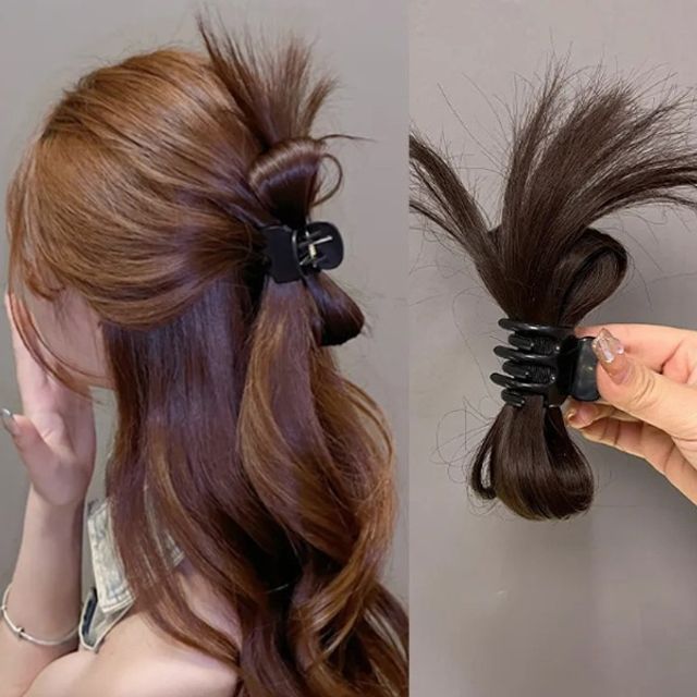 페이크 인조모 집게핀 가발핀 올림머리 머리핀