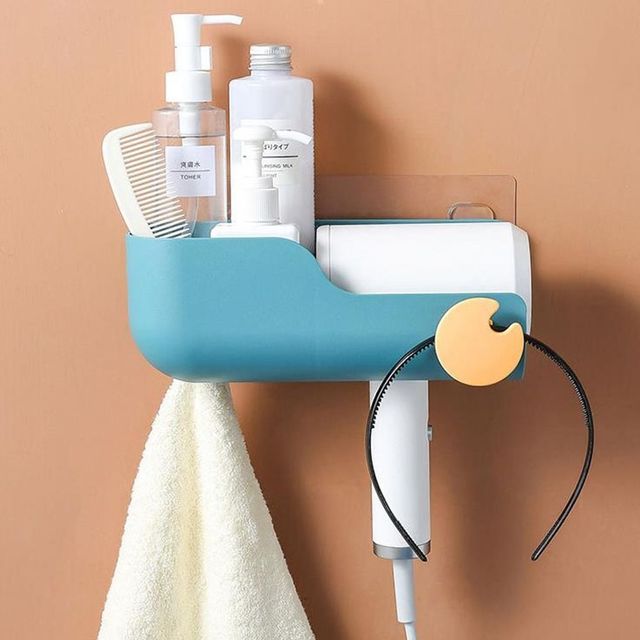 키밍 헤어 드라이기 거치대 욕실 선반 수납 홀더