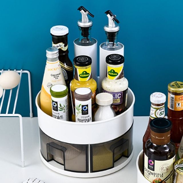 회전형 주방 수납 트레이 정리대 선반