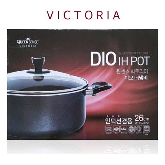 퀸센스 디오냄비 양수26Cm  인덕션겸용냄비 칼라냄비