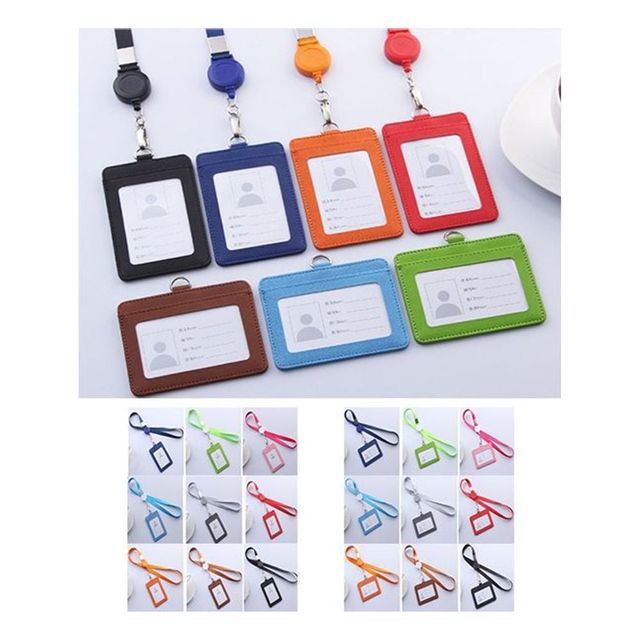 키밍 사원증 케이스 목걸이줄 가로형 세로형 2종 세트