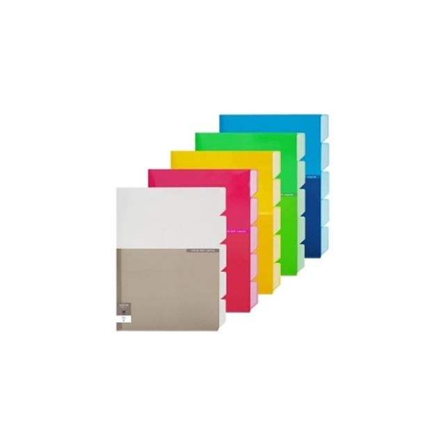 E29 칼라칩 인덱스 파일 케이스 5섹션 홀더 A4 낱개(제작 로고 인쇄 홍보 기념품 판촉물)