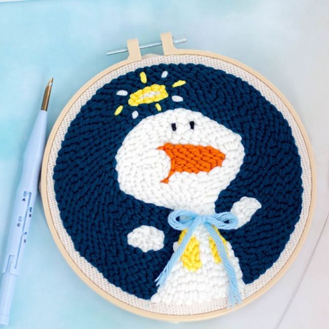 DIY 자수 펀치 니들 패키지 세트 쉬운 자수 취미용