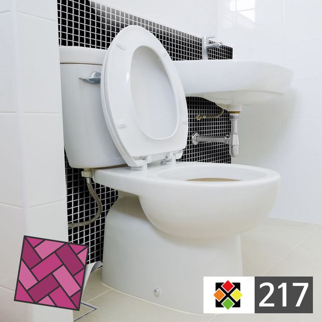 스티커타일 217 검정바둑판 시트지타일 벽지