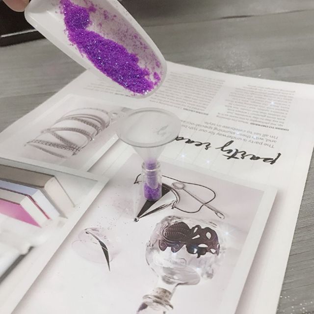 글리터 파우더 트레이 네일 받침대 거치대 세트