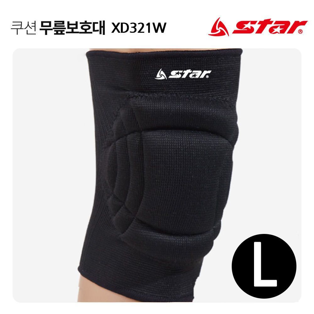 스타스포츠 보호용품 무릎보호대 쿠션 블랙 L XD321W