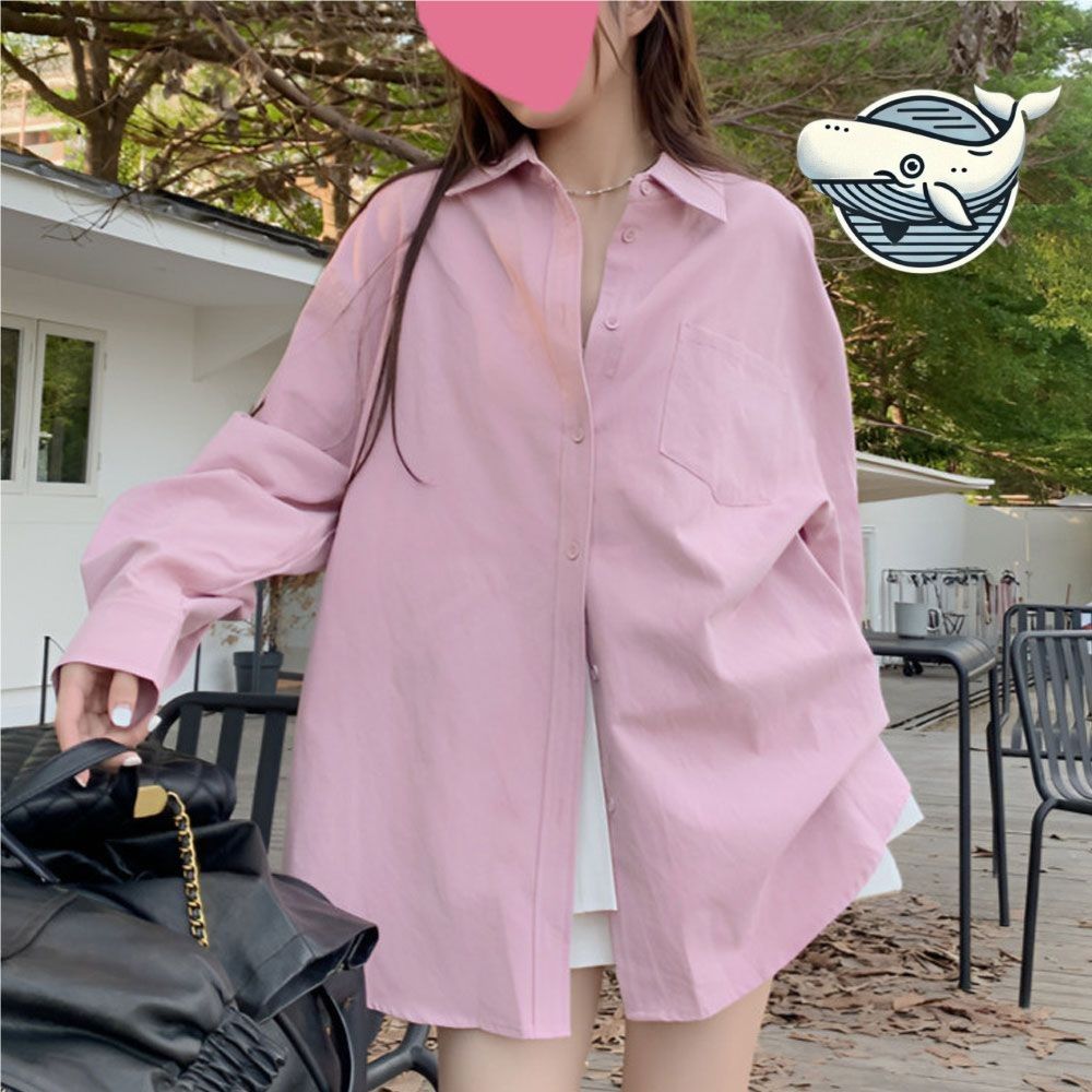 모노핑크 루즈핏 데일리 셔츠 캐주얼 오버핏