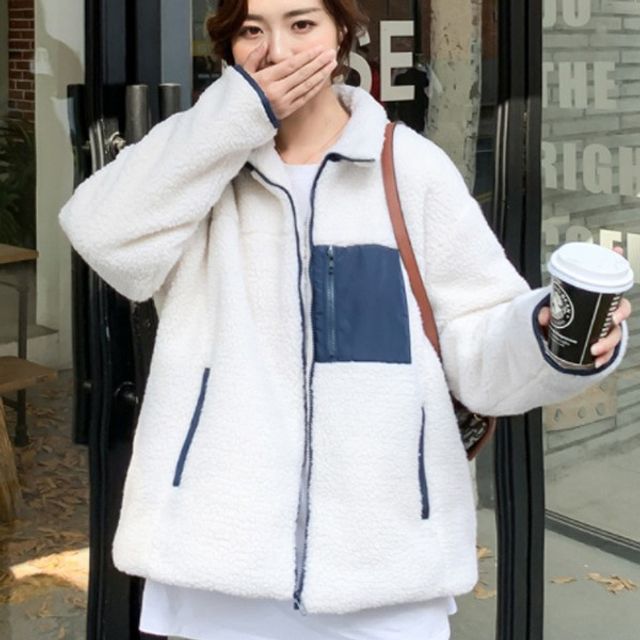 티셔츠 양털후 후리스 양털 DS레트로 자켓 털