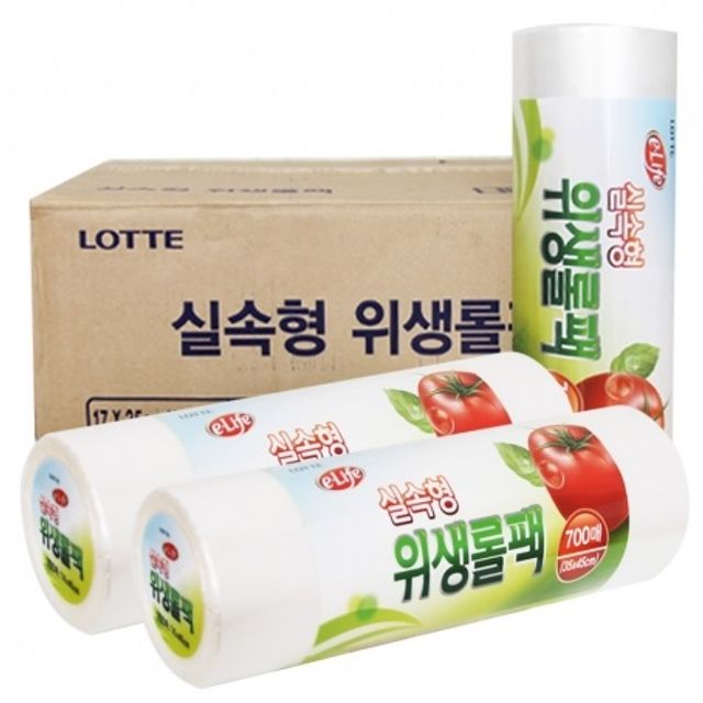 BOX 롯데 위생롤팩 실속형 (35x45cm) 700매 12개입
