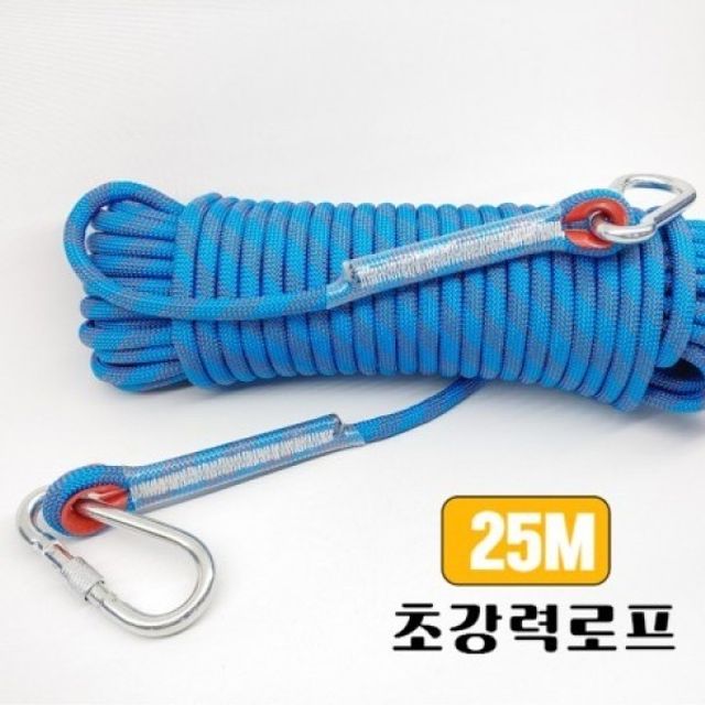 버클 초강력 로프 09FARM 카키 10MMx30M 스트라이프