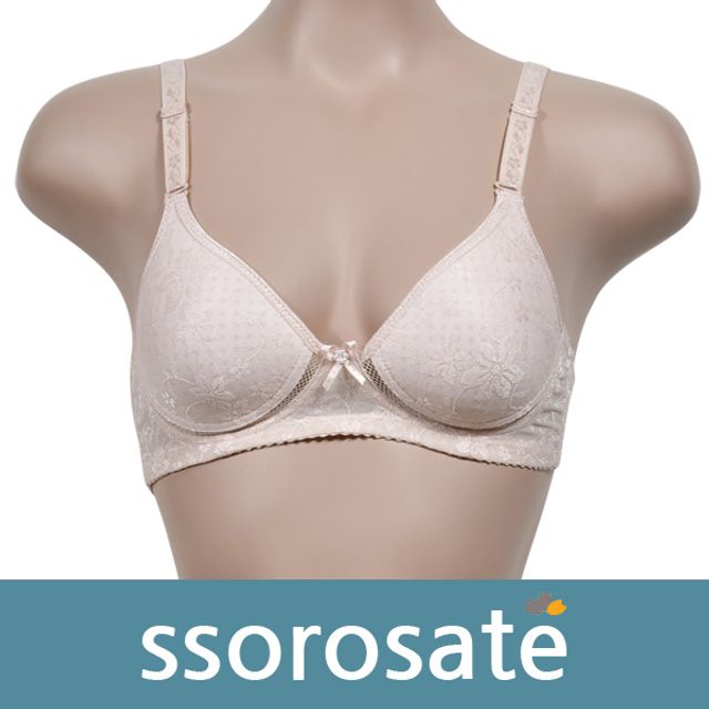 메쉬 인견브라 이너웨어 플라워패턴 기능성 편한