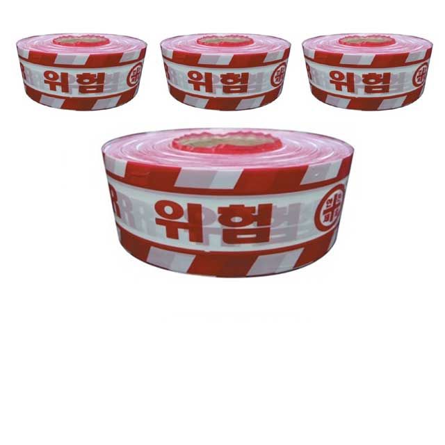 10cm X 250M 안전제일을 알리는 위험 테이프 X 4개입