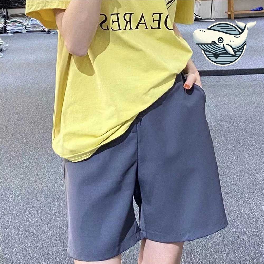깔끔한 심플 스타일 여성용 반바지 편한 뒷밴딩