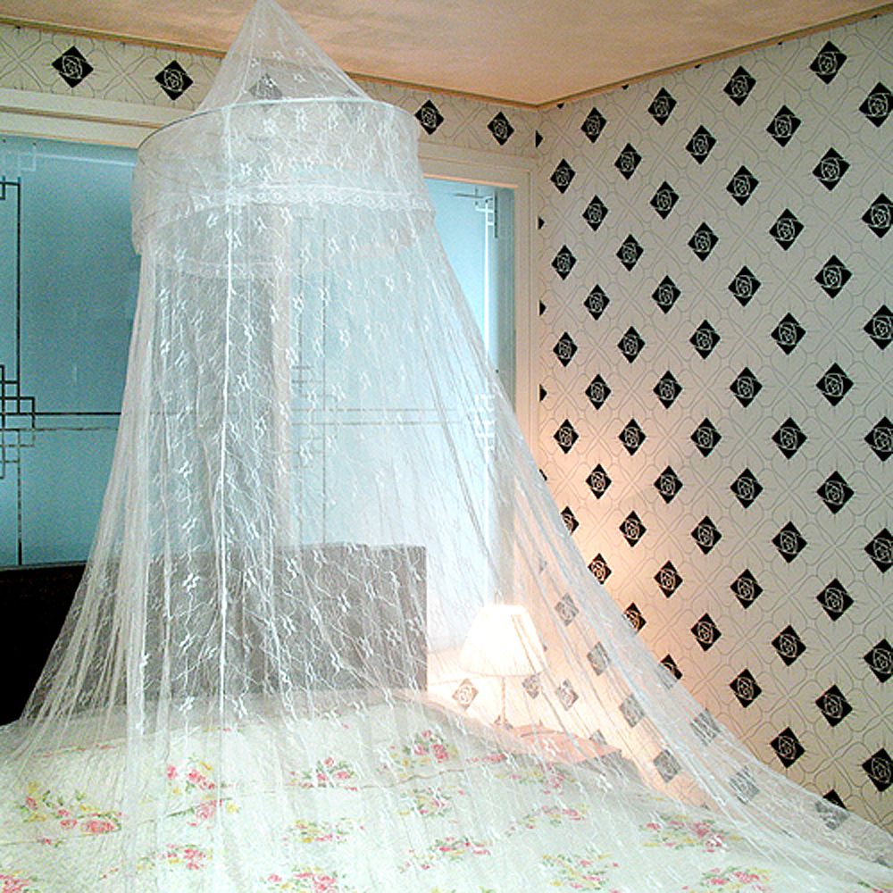 꽃무늬 캐노피 모기장아기 침대 대형 사각모기장