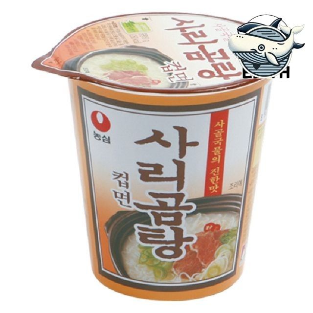 뜨끈한 국물 맛 사리곰탕면 소형컵 상자 일회용