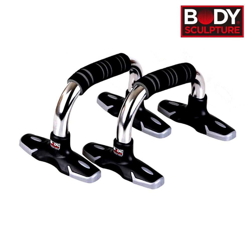 바디스컬쳐 푸쉬업바 크롬 블랙 2개입 CPU03