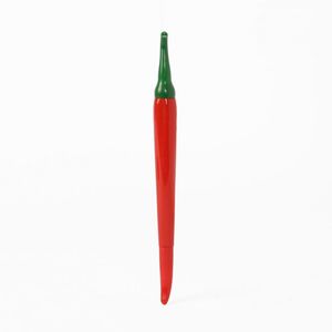 아이티알,NE 빨간 고추 디자인 중성 검정 뚜껑볼펜 선물펜0.5mmX10
