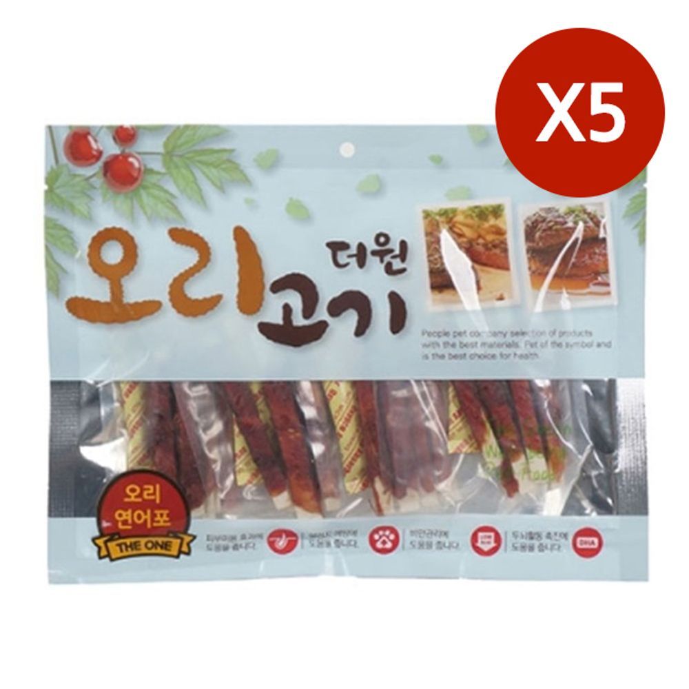 애견 연어포 오리 일상 300g 5P 강아지 건조 사시미