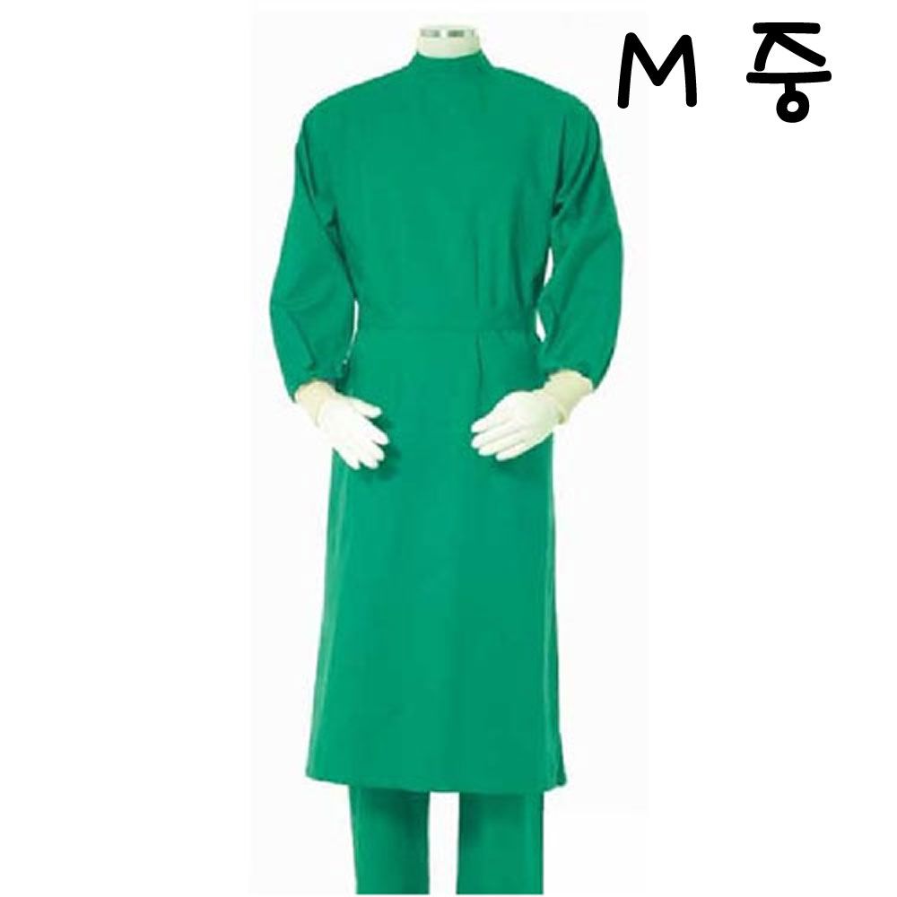 아이티알,NE 대진 수술가운 겉가운 녹색 초록색 수술복 (M 중형)
