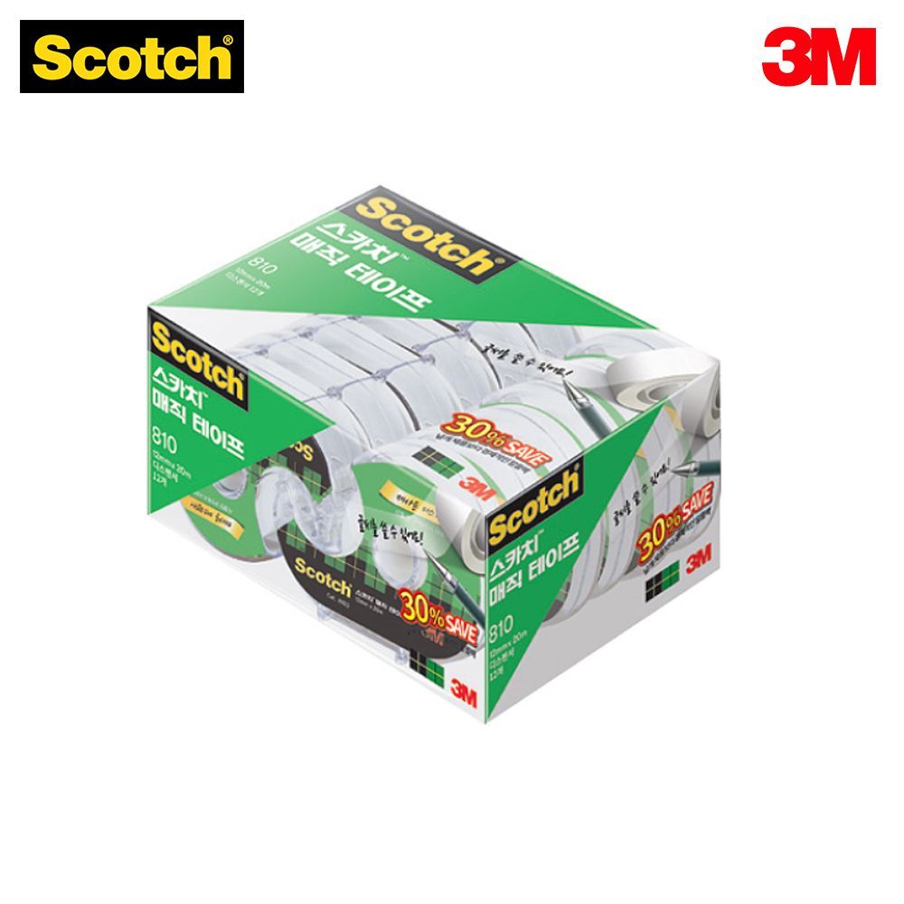 3M 스카치 매직테이프 오피스팩 810D-12 (12mm)