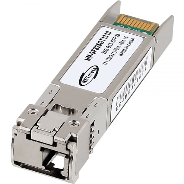 25G 싱글모드 SFP28 BiDi 광 모듈 TX1330nm RX1270nm