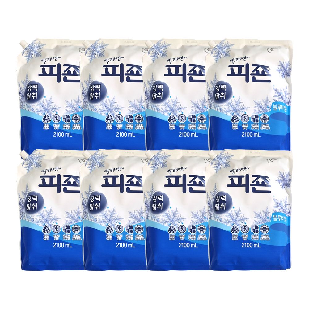 피죤 블루비앙카 리필용 2100ml 8입 -1박스