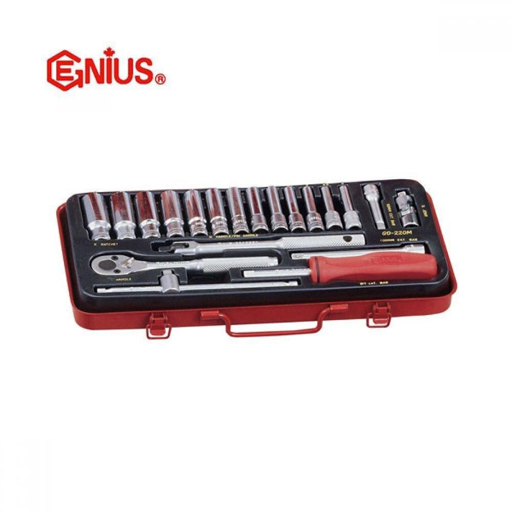 롱 핸드 소켓 세트 GD-220M 20pcs 알 세트 소켓 복스