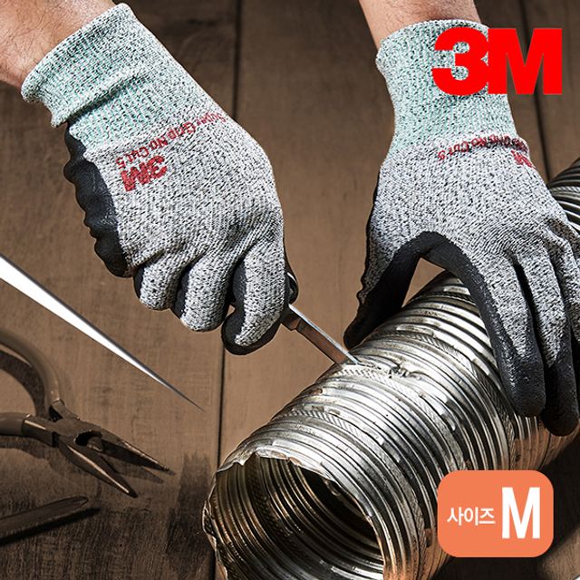 3M 안전 절단방지편직 장갑 슈퍼그립 노컷5 M 1켤레