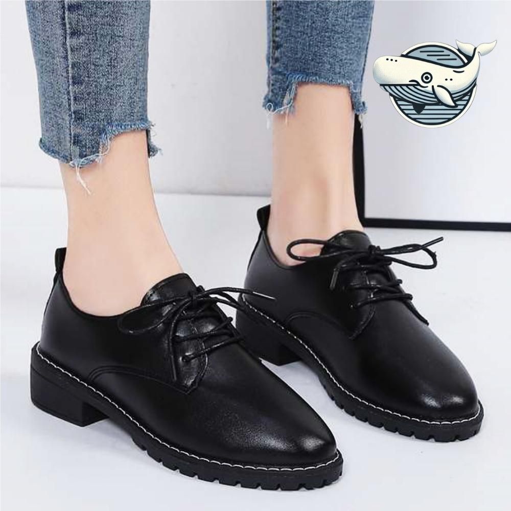 캐주얼 미드힐 로퍼 여성 오피스 필수 데일리