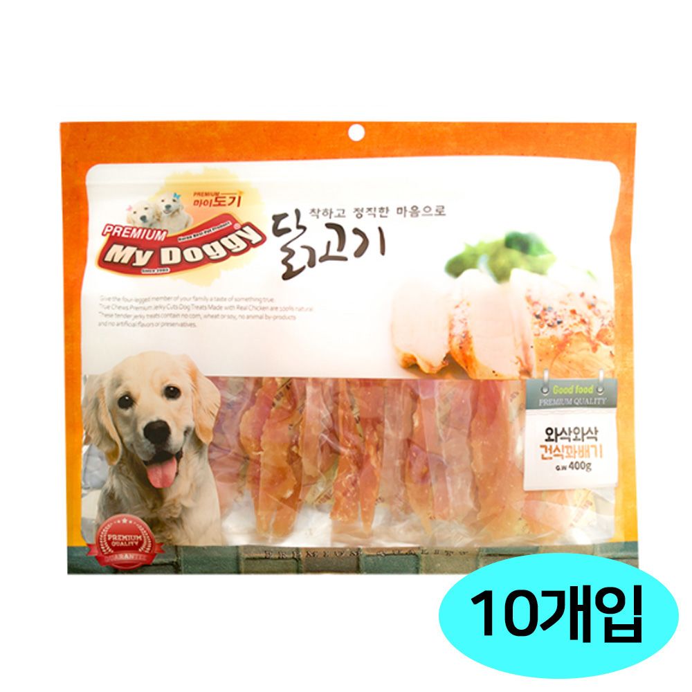 마이도기 착한닭 400g (와삭 건식꽈배기) (10개입)