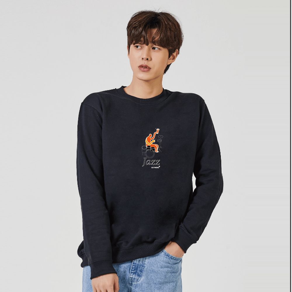 키밍 드럼 공연 재즈 그래픽 맨투맨 후드티