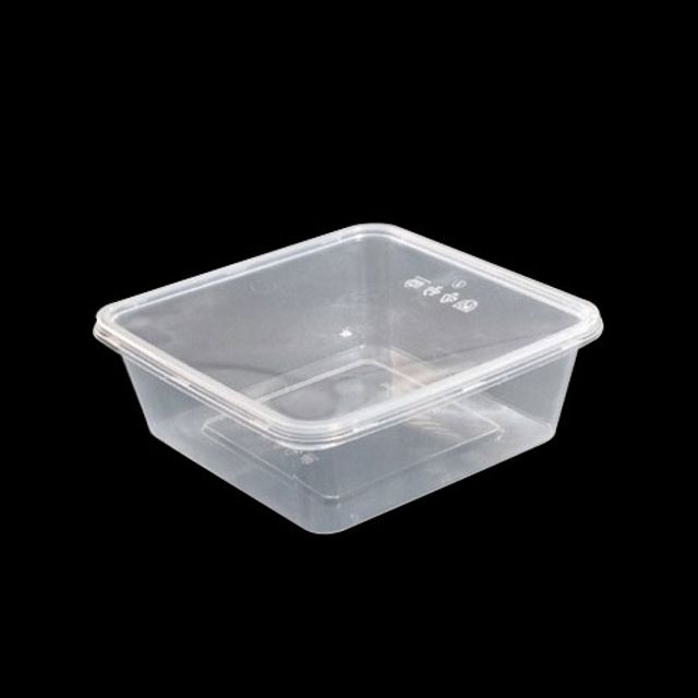 정사각용기 TY-650(중) 투명/용기뚜껑세트/650ml/50개