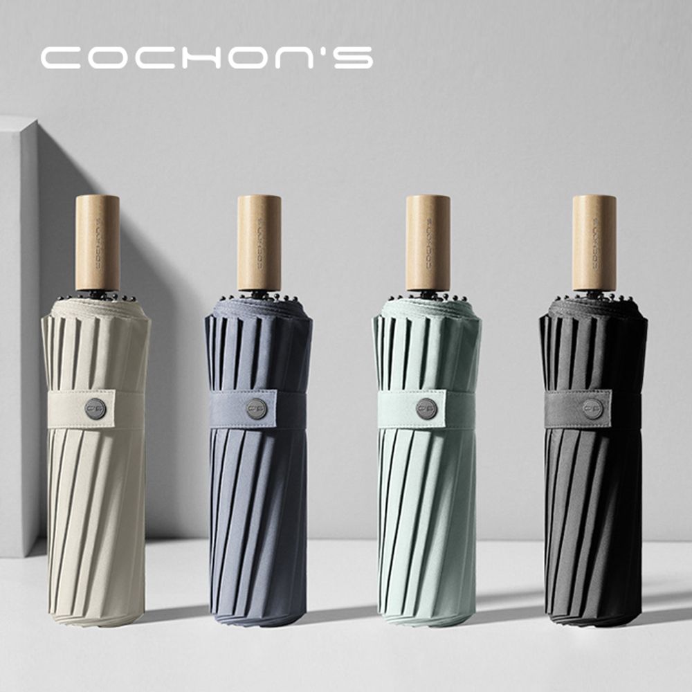 COCHONS 3단 수동 16K 클래식 원목 양우산 L1(UPF30+)