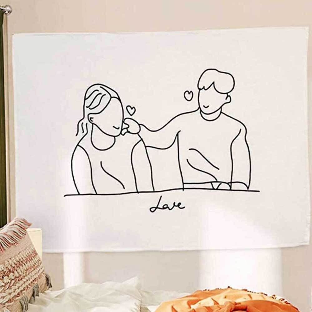 브릭 거실 그림 어 원룸 포스터 커플 복도 내방 L