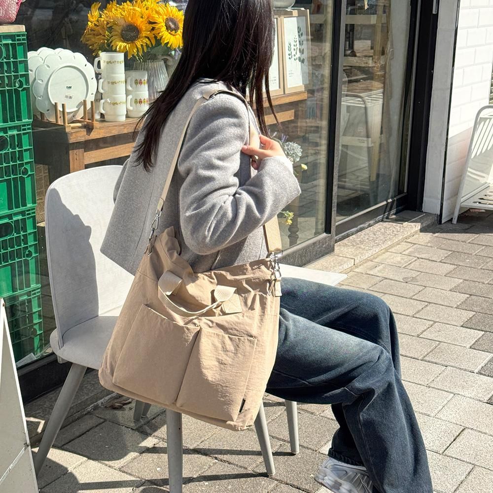 데일리 캐주얼 조리 포켓 토트백 크로스백